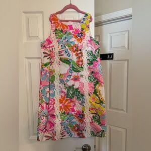 Lilly Pulitzer for Target Multicolor Floral Dress with Lace